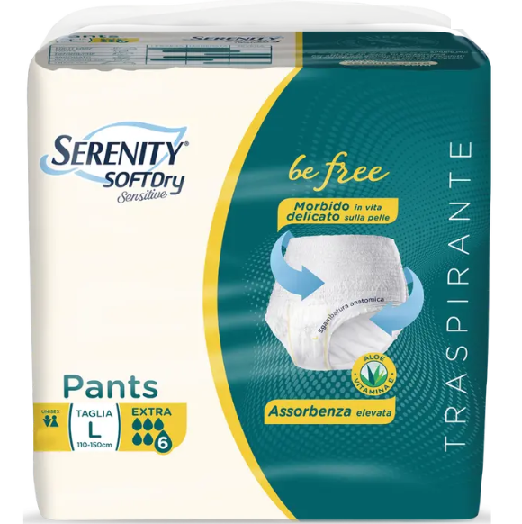 SERENITY PANTS SOFTDRY SENSITIVE EXTRA L 12 PEZZI